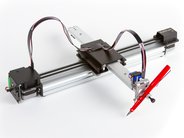 AxiDraw, shown with a fountain pen